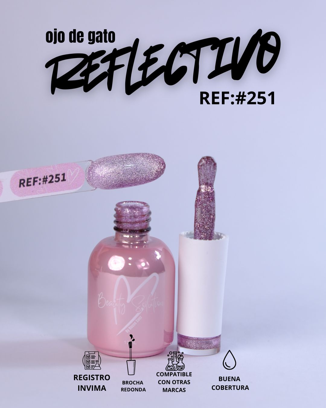 Gel Polish Ojo de Gato Reflectivo | 12 ml | Beauty Solution
