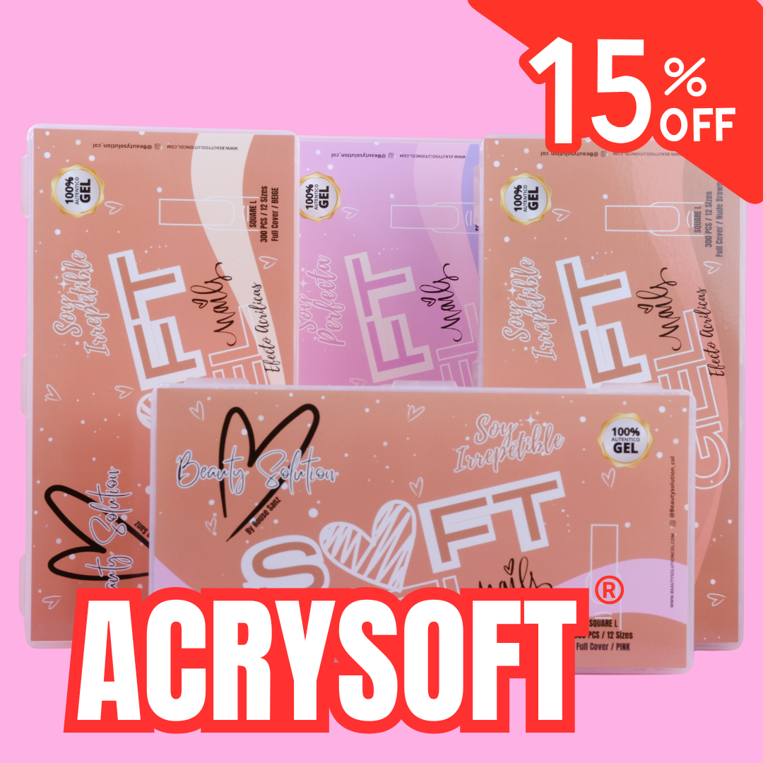 AcrySoft™ | Soft Gel Tips Profesionales | Beauty Solution