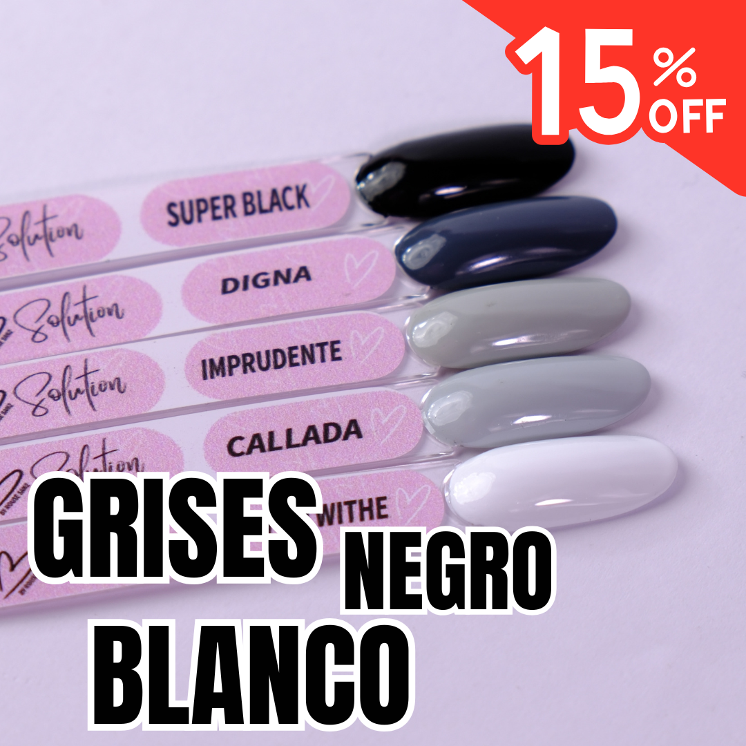 Gel Polish Blancos, Negros y Grises | Beauty Solution