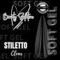TIPS SOFT GEL STILETTO CLEAR 300 UND
