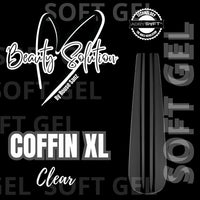 TIPS SOFT GEL COFFIN XL CLEAR 240 UND