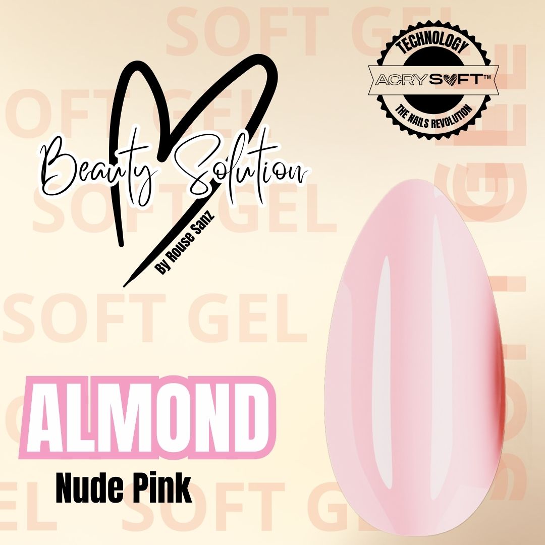 TIPS EFECTO ACRILICO ALMOND PINK 300 UND