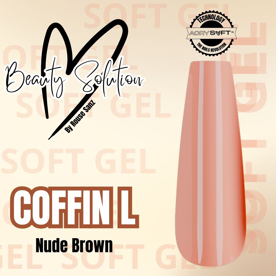TIPS EFECTO ACRILICO COFFIN L BRONW 300 UND