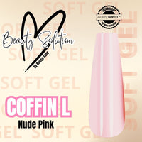 TIPS EFECTO ACRILICO COFFIN L PINK 300 UND