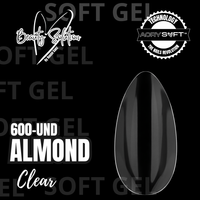 Tips Soft Gel Almond 600 Unidades – Clear & Brown | Tecnología AcrySoft™