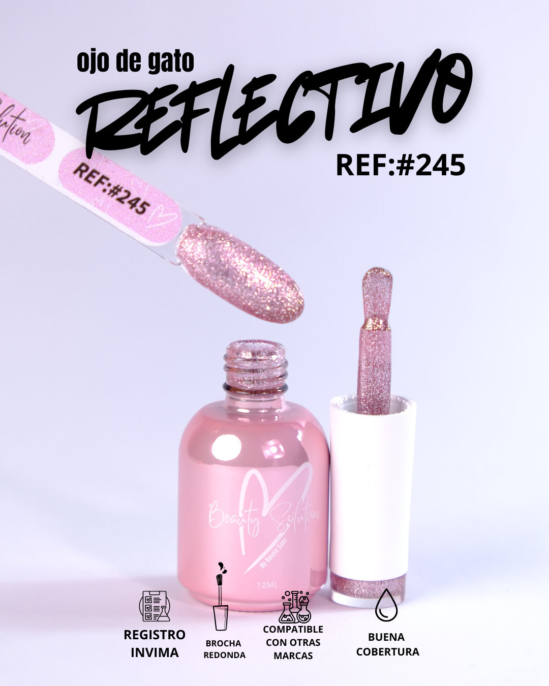 Gel Polish Ojo de Gato Reflectivo | 12 ml | Beauty Solution